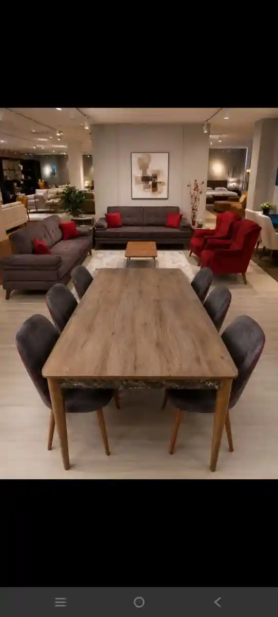 Antrasit gri bordo üçlü koltuk ve tekli koltuk takımı