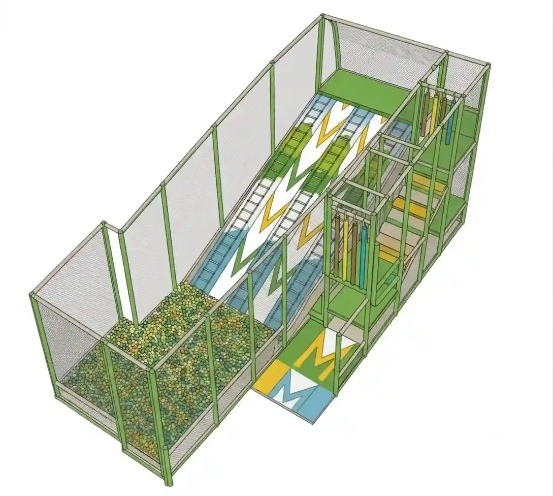 Top havuzu tramboli̇n softplay çocuk oyun alanlari i̇malattan