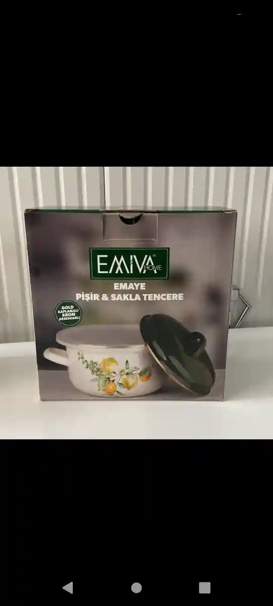 Emaye pişir ve sakla tenceresi