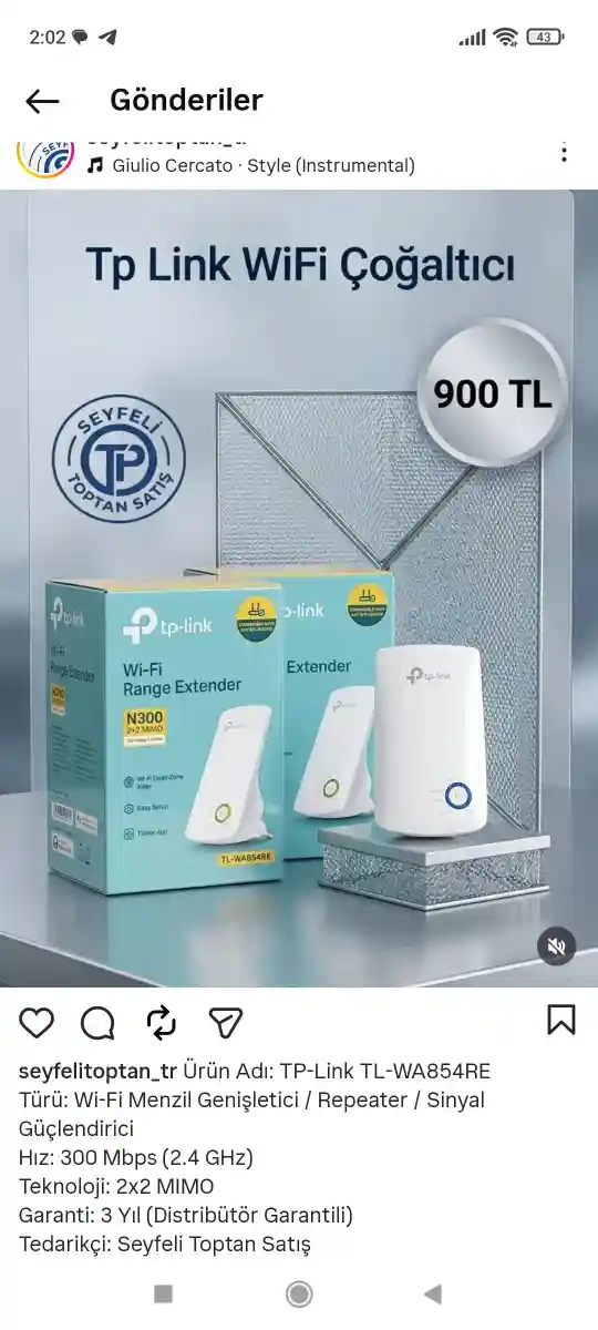 Tp-link wi-fi menzil genişletici
