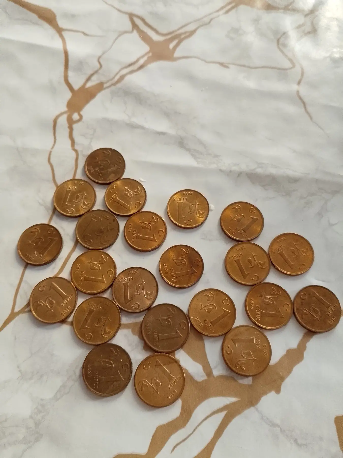 20 adet baki̇r 1 kuruş koleksi̇yon