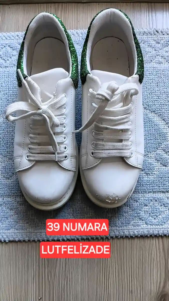 Beyaz 39 numara spor ayakkabı