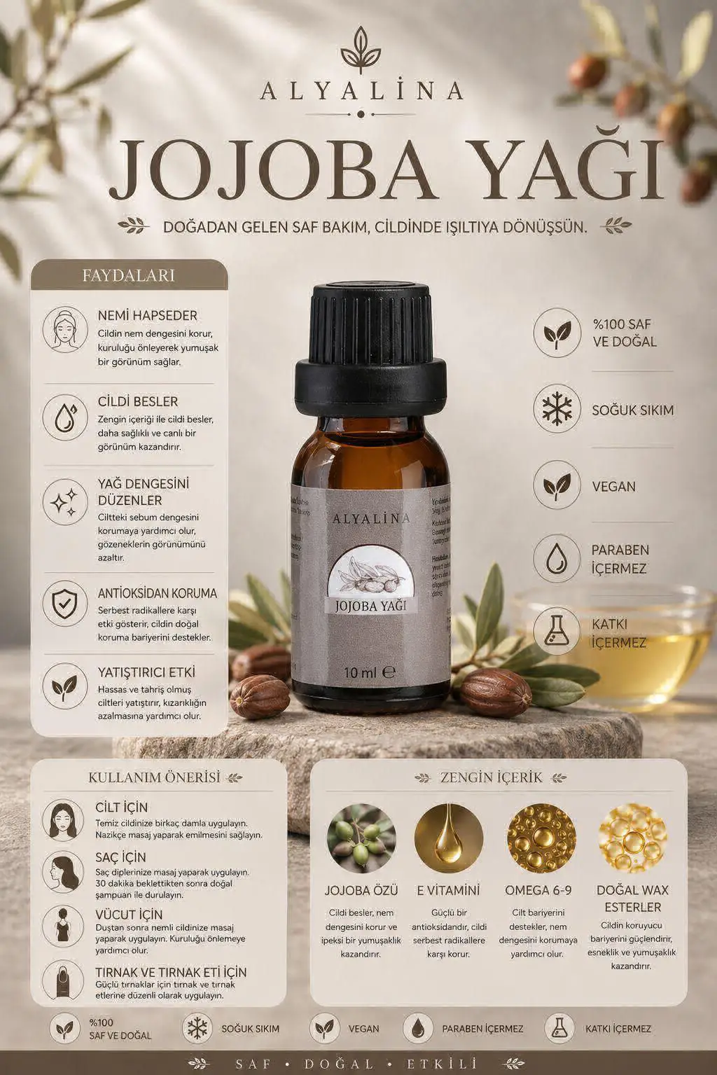 Alyalina jojoba yağı 10ml