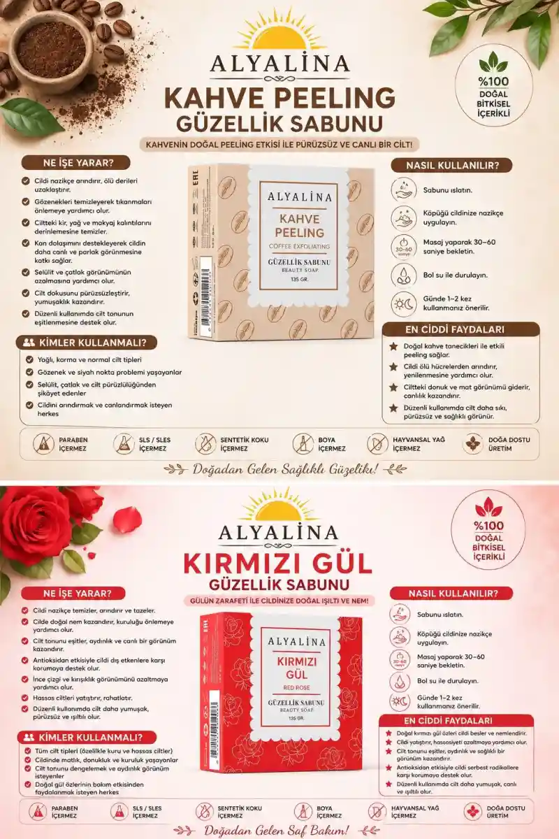 Alyalina kahve peeling güzellik sabunu