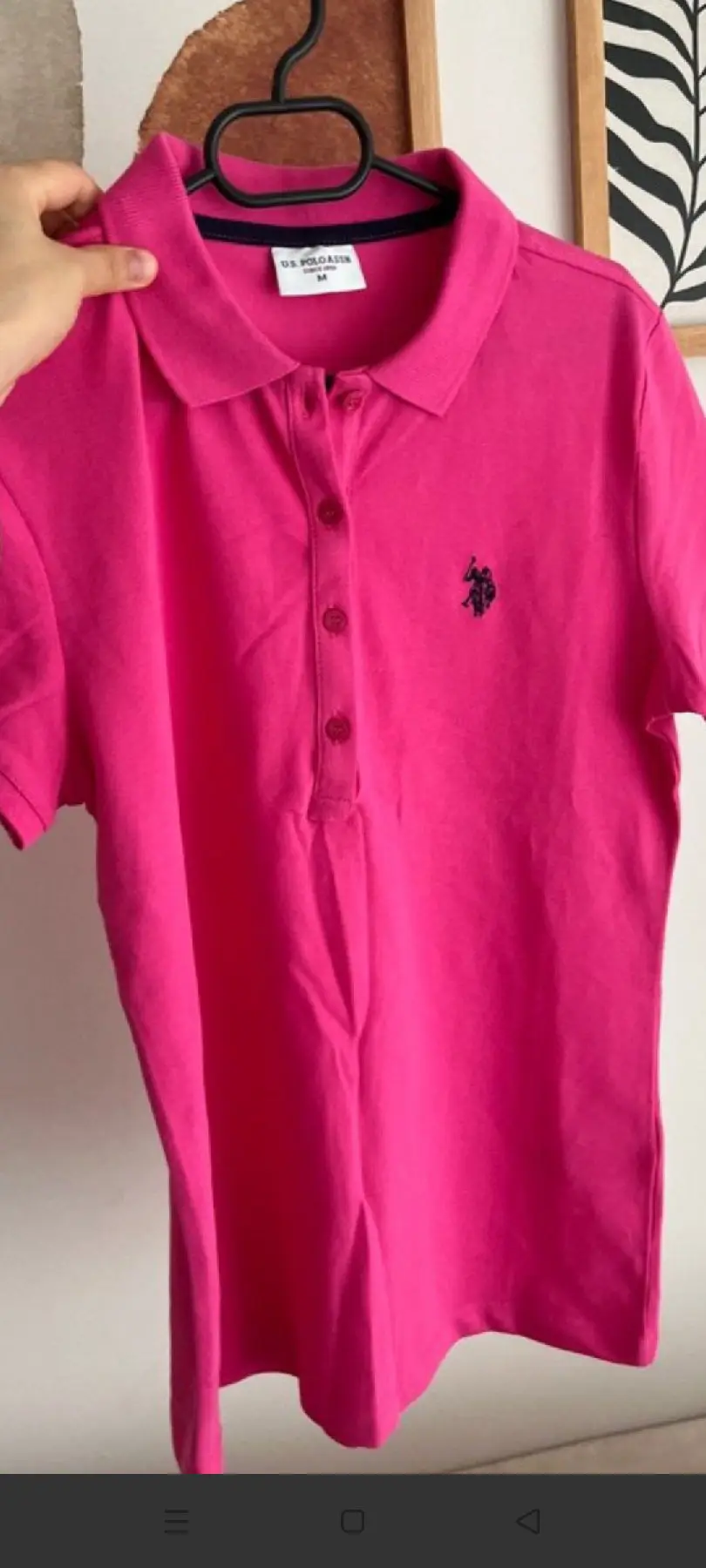 Pembe polo tişört