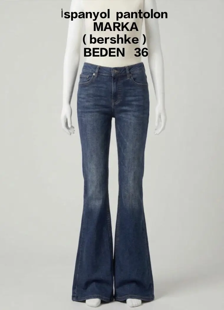 Bershka i̇spanyol kesim jean pantolon 36 beden