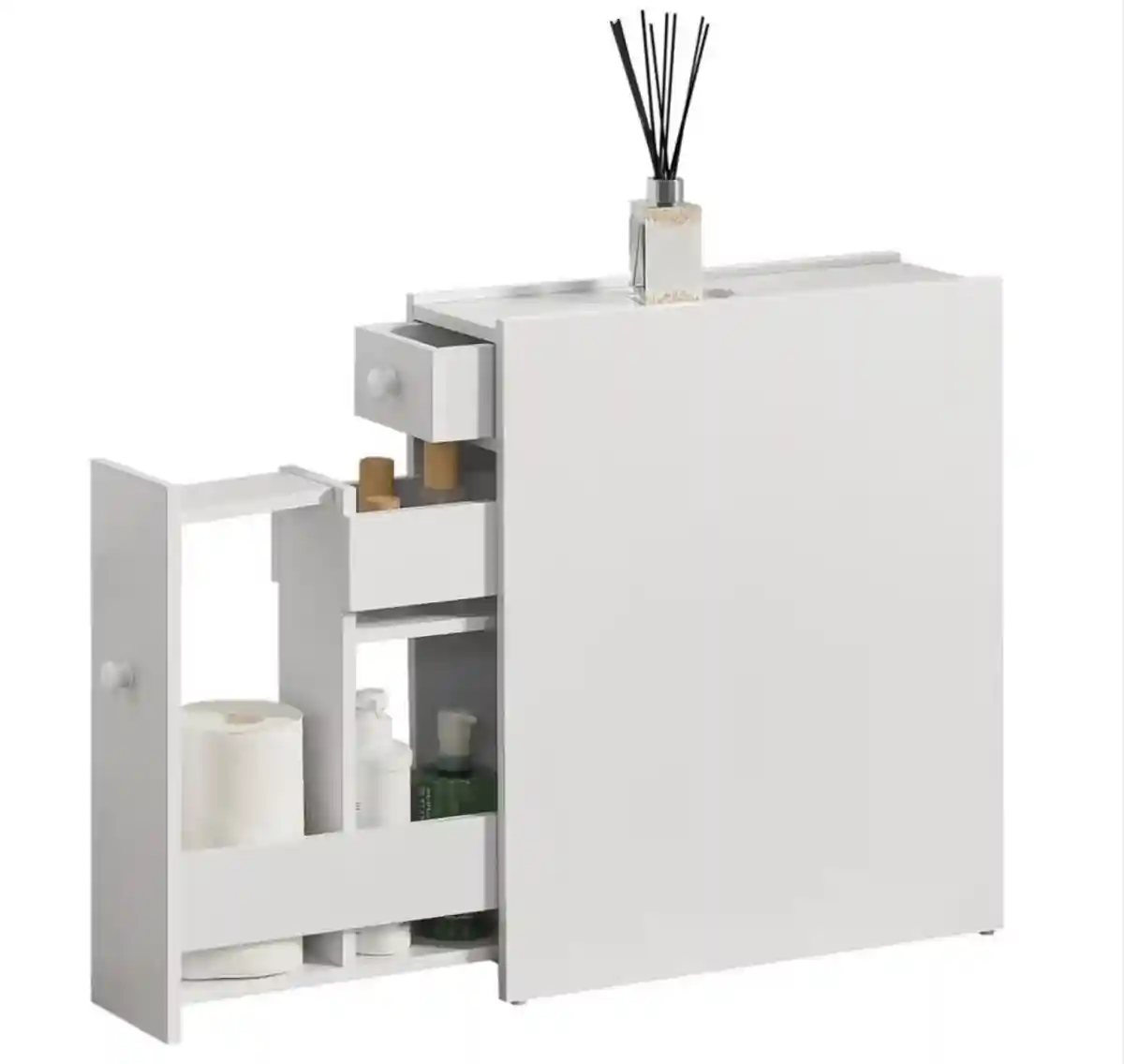 Modern beyaz banyo dolabı