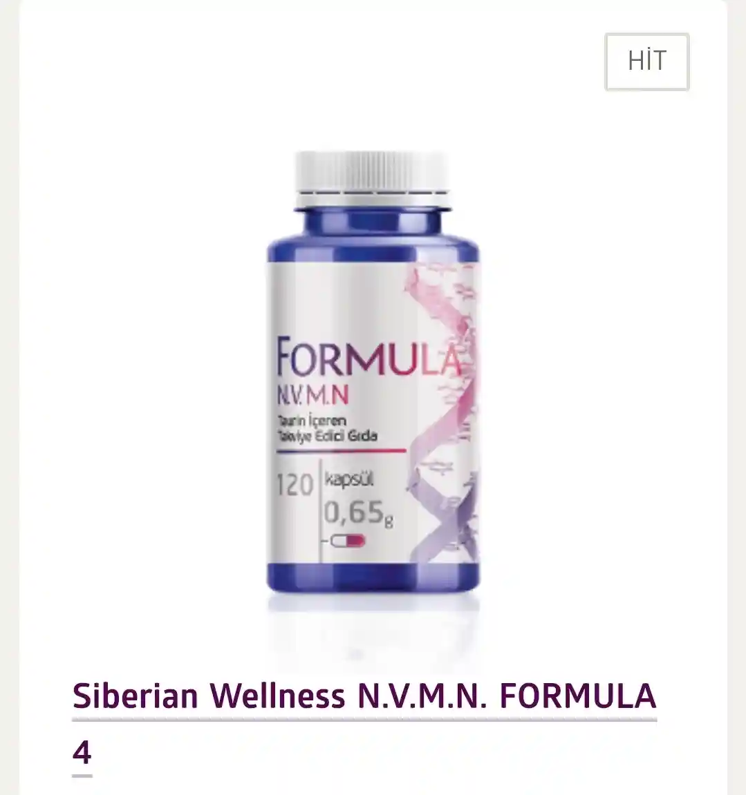 Siberian wellness n.v.m.n. formula 4 takviye gıda