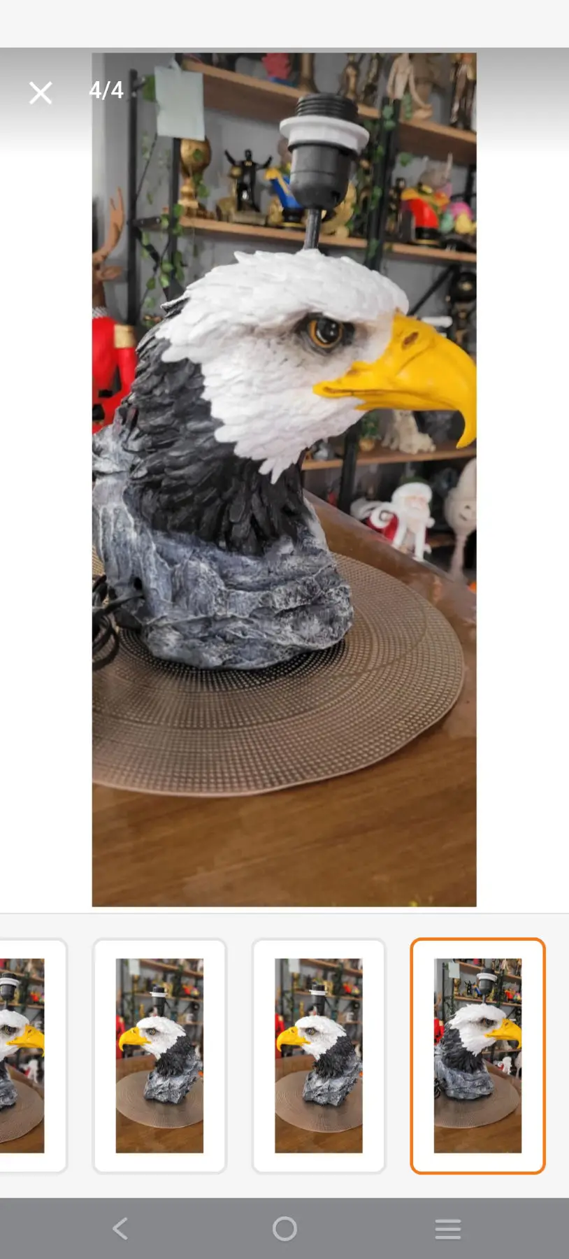 Kartal başlı dekoratif abajur