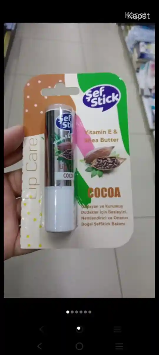 Cocoa aromalı dudak balmı