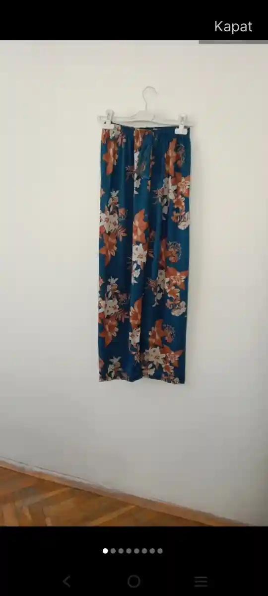 çiçek desenli rahat pantolon
