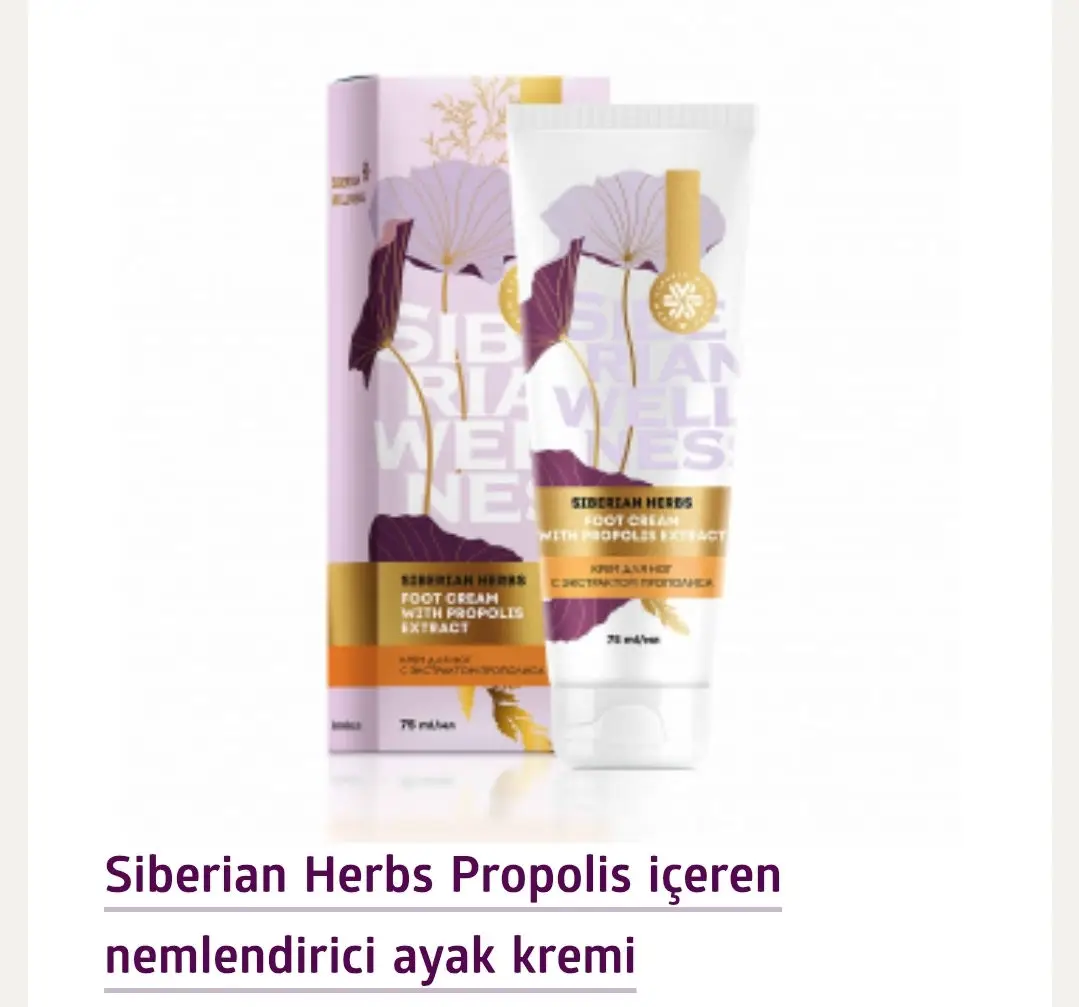 Siberian herbs propolis i̇çeren nemlendirici ayak kremi