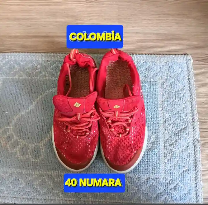 Colombia 40 numara kırmızı spor ayakkabı