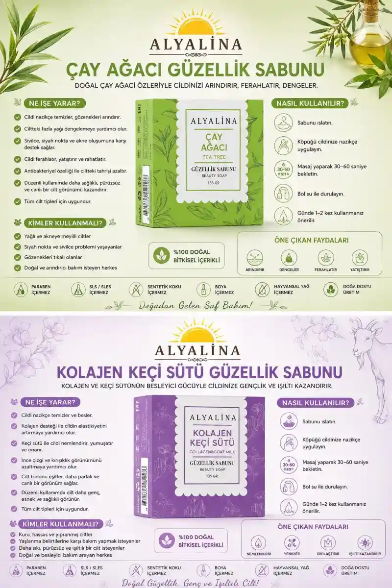 çay ağacı ve kolajen güzellik sabunu seti