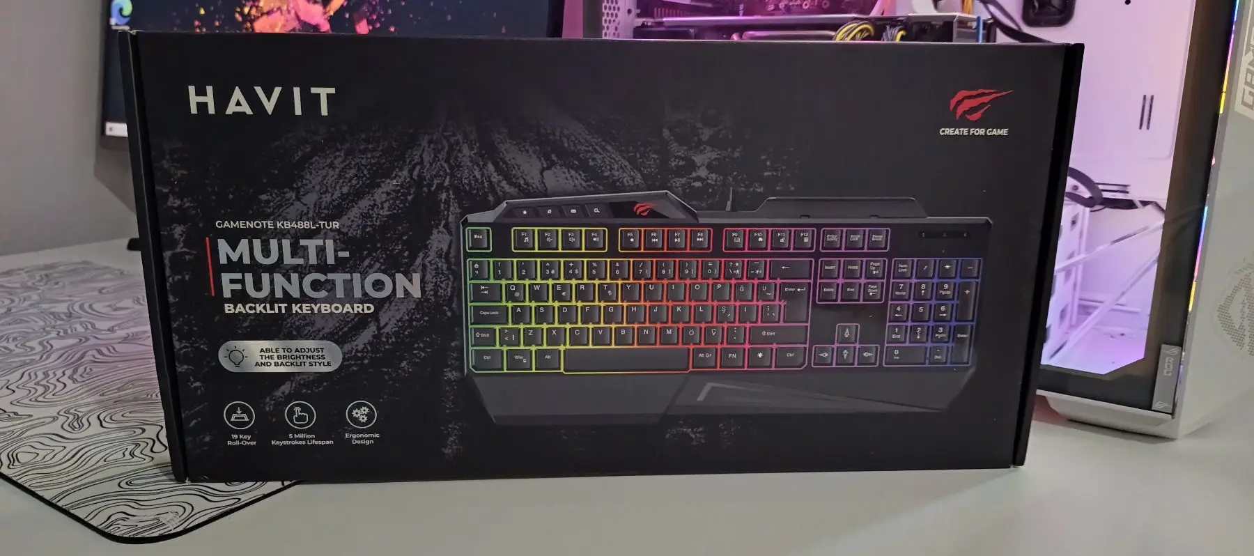 Havi̇t rgb oyuncu bi̇lgi̇sayar klavyesi̇ (sifir kutulu ürün)