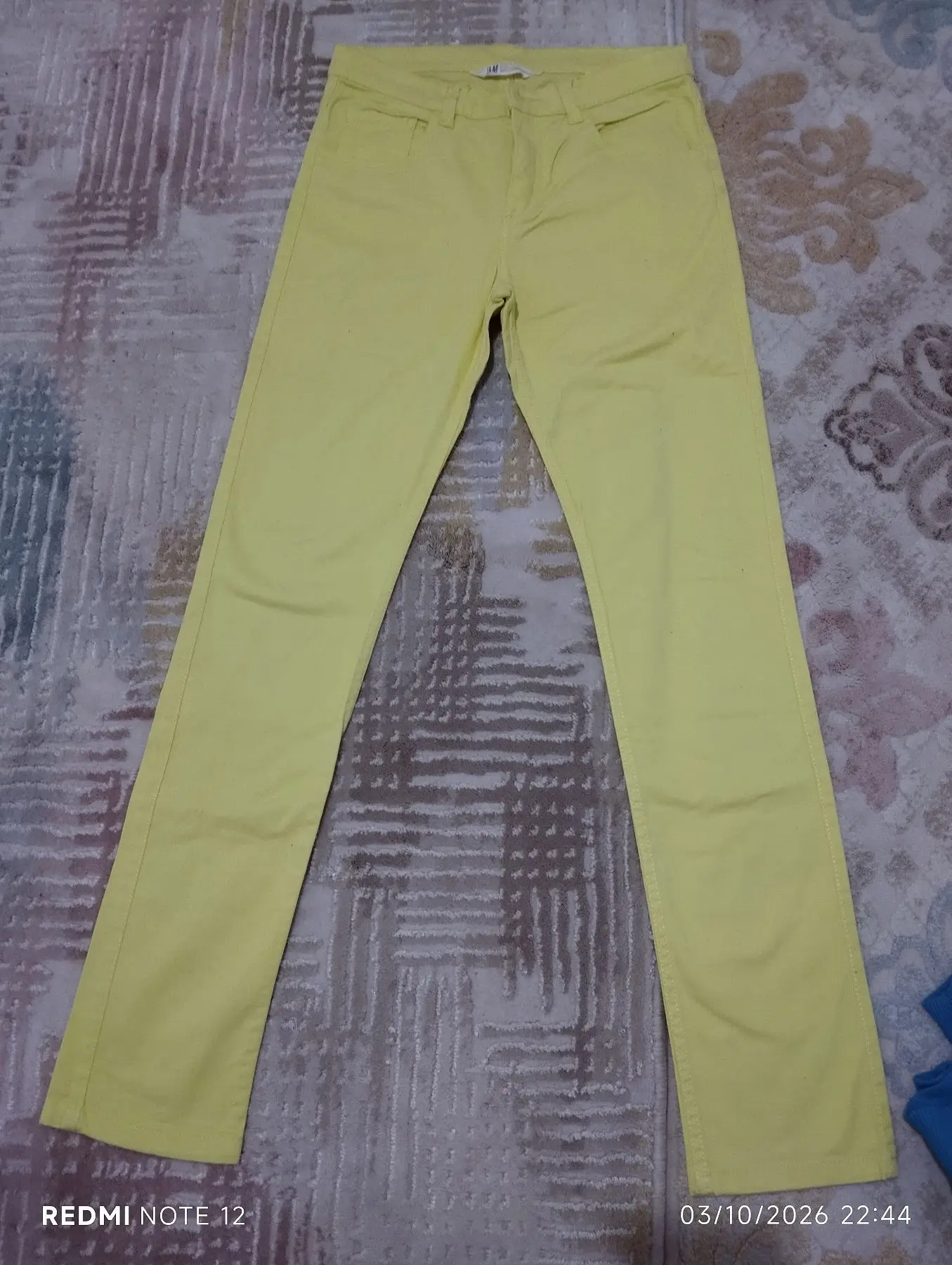 H&m marka 13 14 yaş için pantolon limon rengi sorunsuz