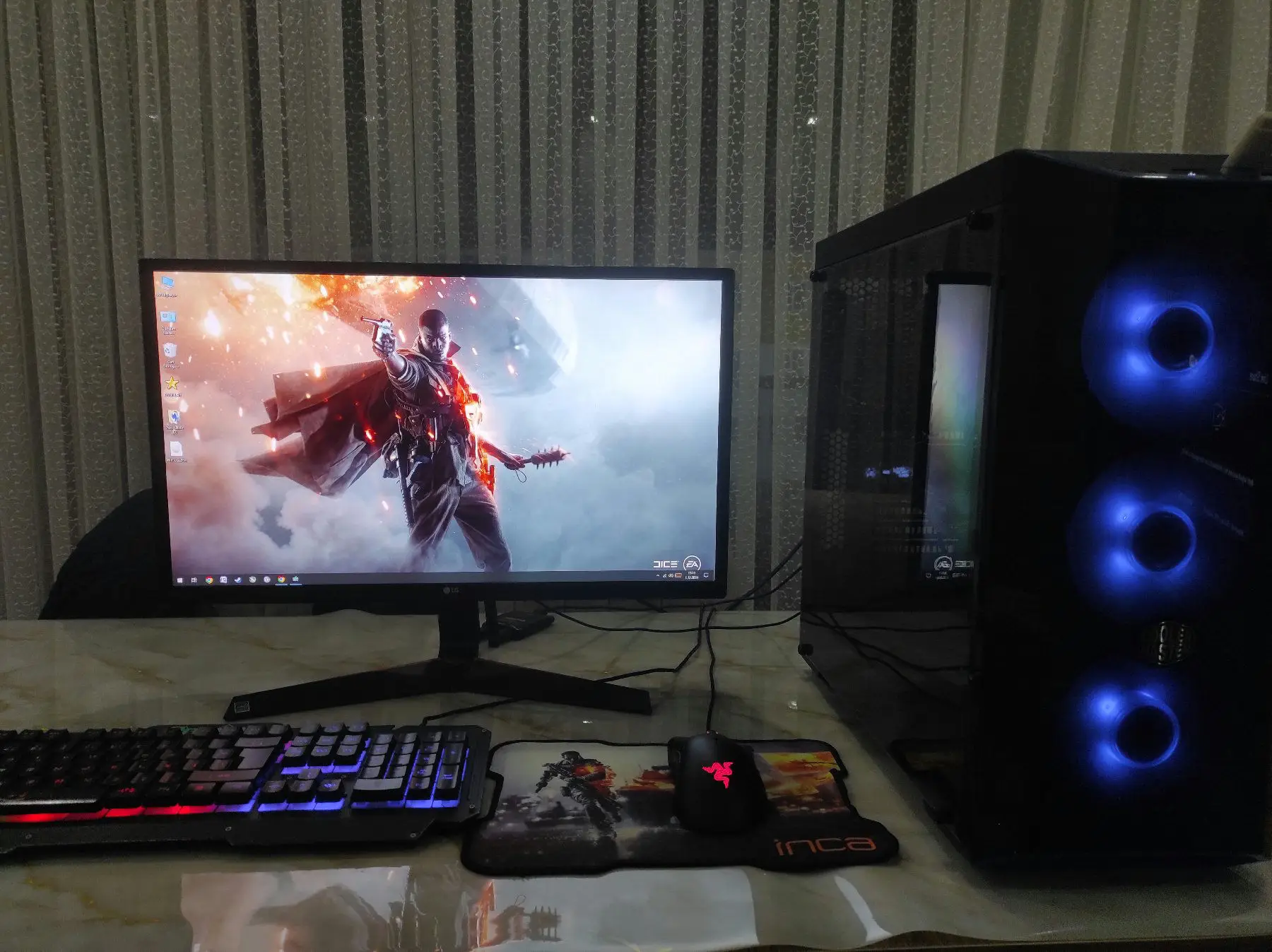 Ryzen 5 +msi rx 580 8gb | lg 24" 75hz | full set oyuncu pc