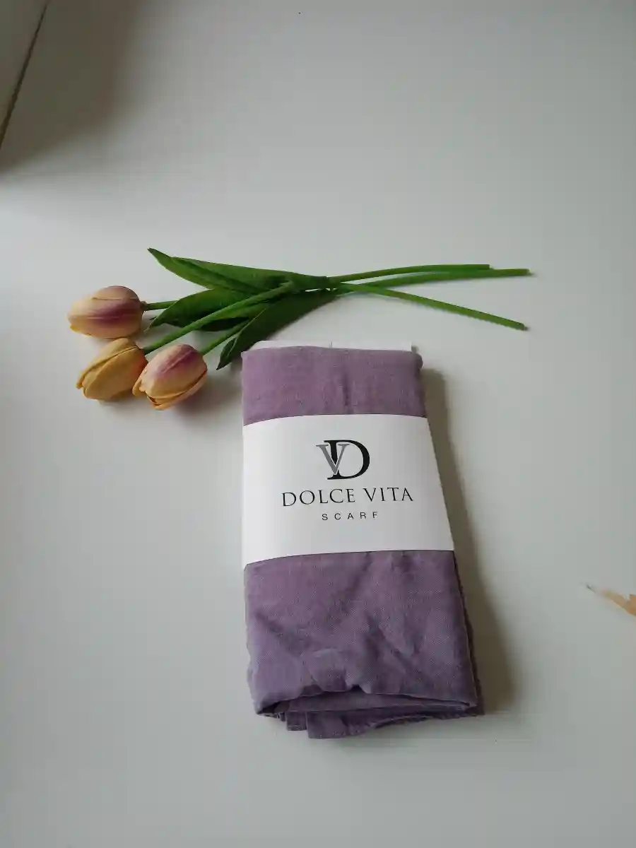 Mor renkli dolce vita şal