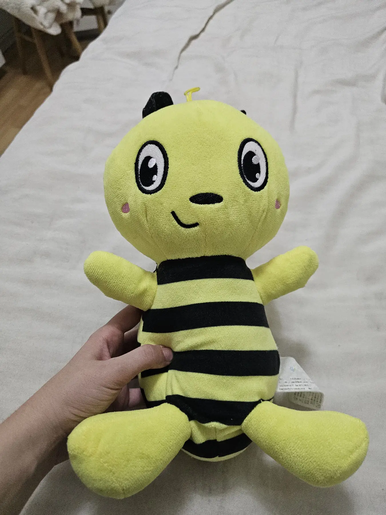 Sarı siyah çizgili peluş arı oyuncak