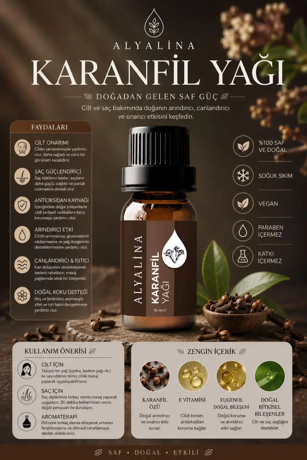 Alyalina karanfil yağı 10 ml