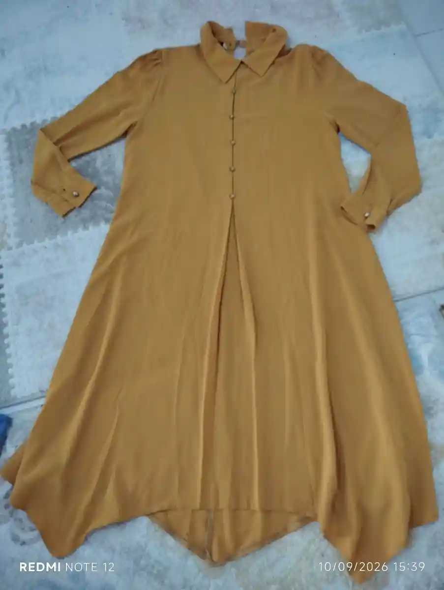 Sarı uzun tunik 40 42 beden yazlık