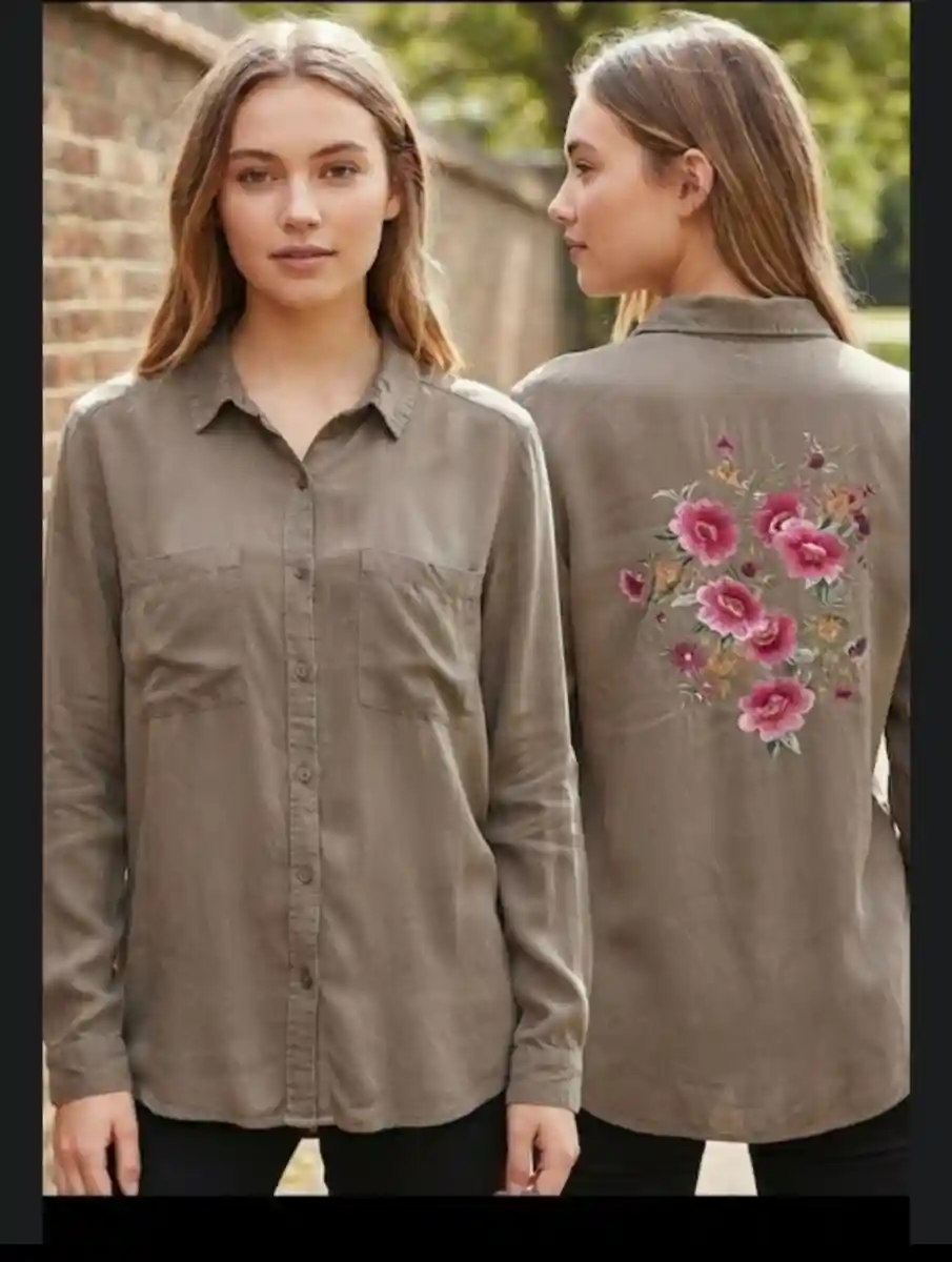 New look. nakışlı gömlek