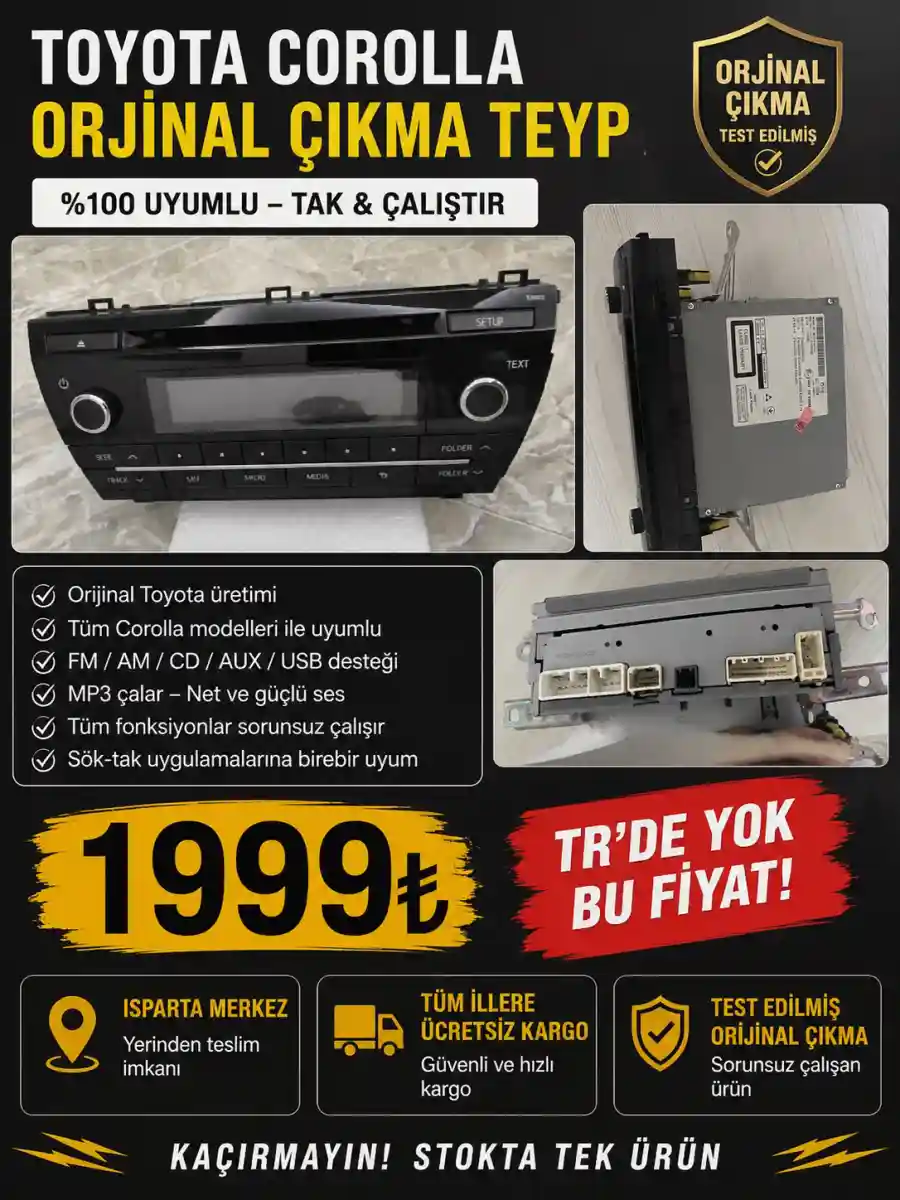 Toyota corolla orijinal çıkma teyp
