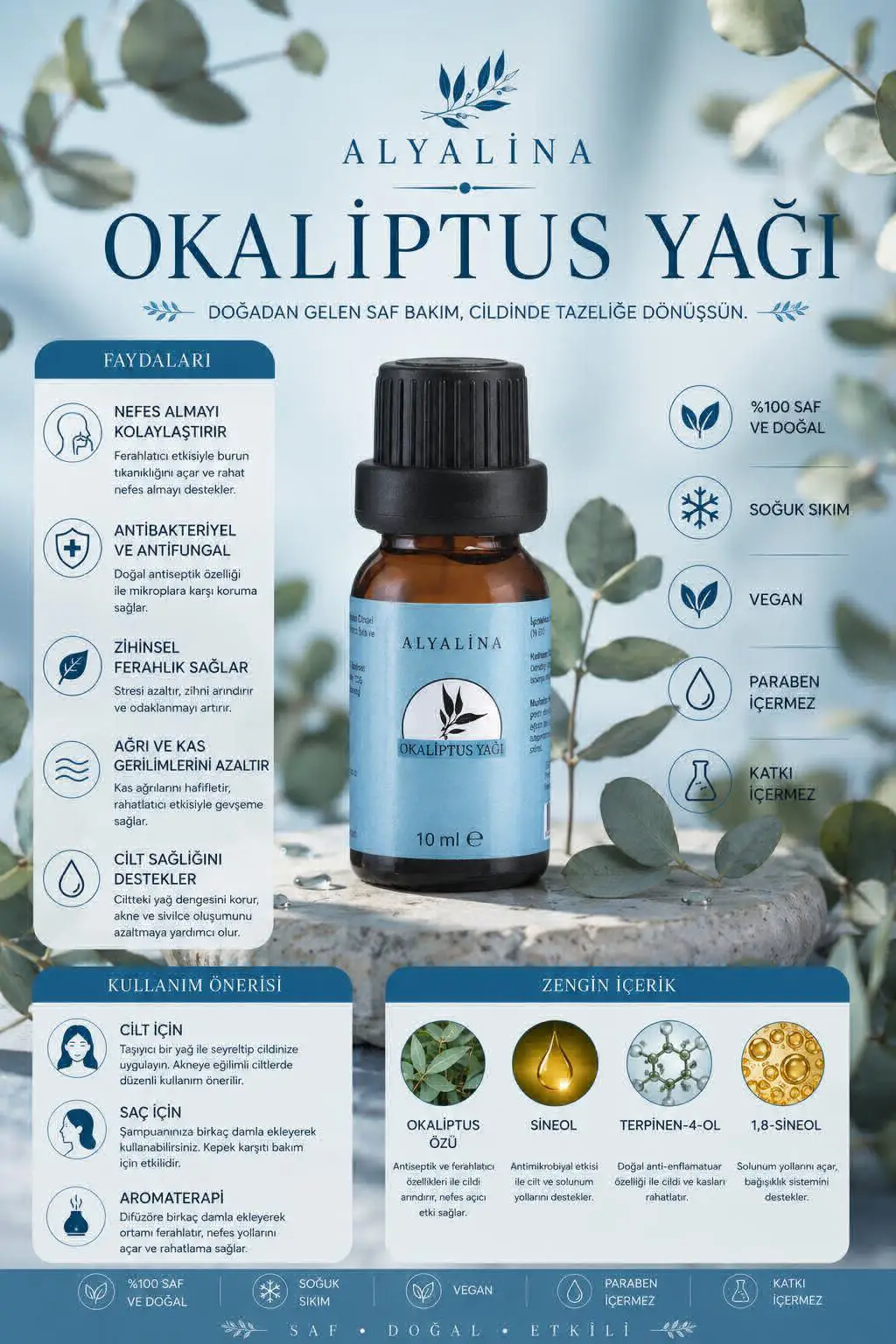 Doğal okaliptüs yağı 10 ml