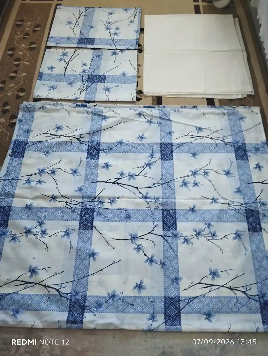 çift kişilik nevresim takımı kullanılmamış pamuklu ilan görseli