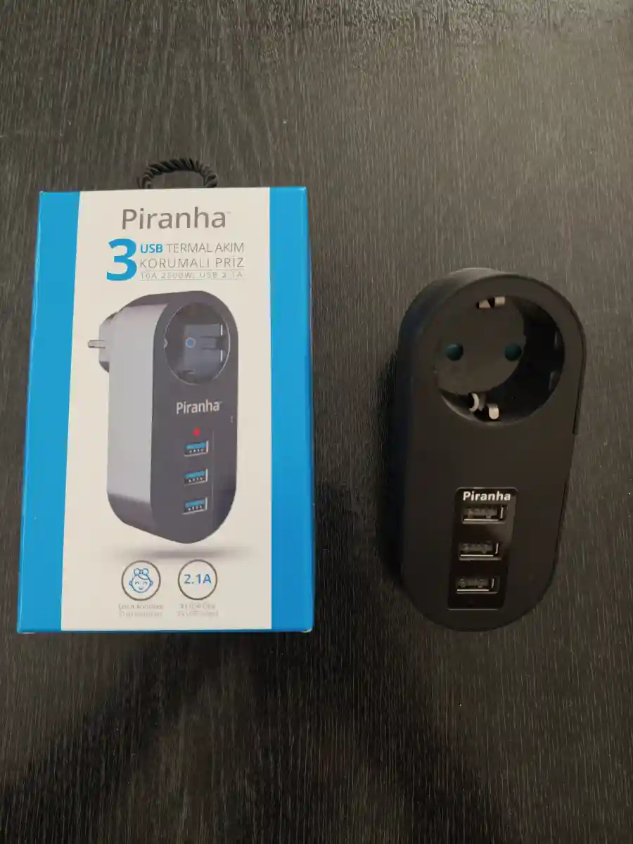 3 usb girişli akım korumalı priz