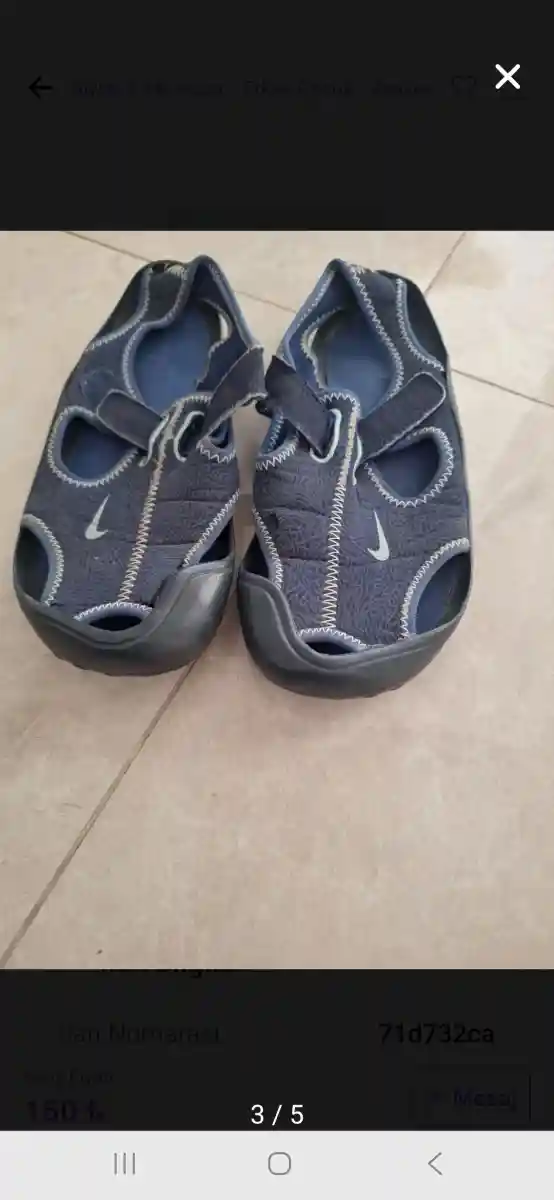 Nike mavi renkli sandalet
