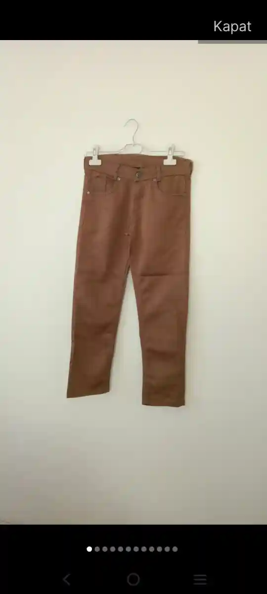 Kahverengi yüksek bel pantolon