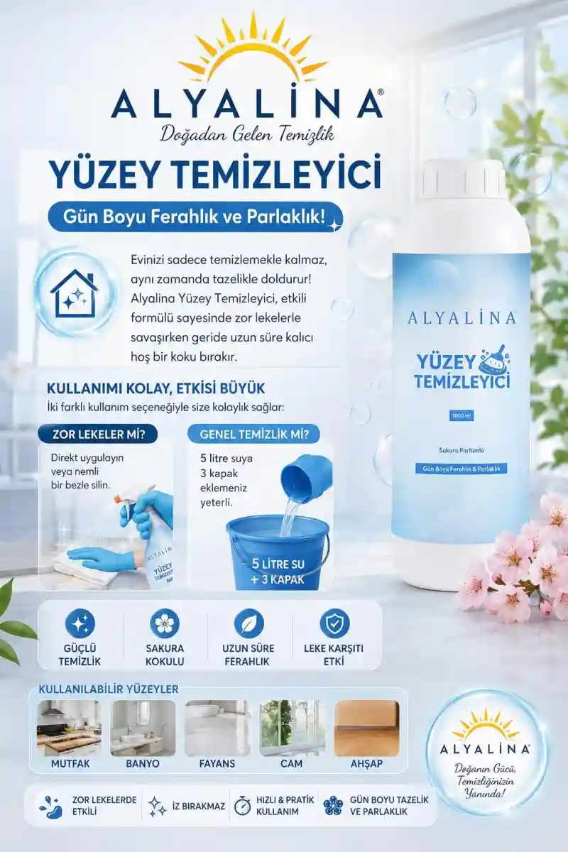 Alyalina yüzey temizleyici 750ml