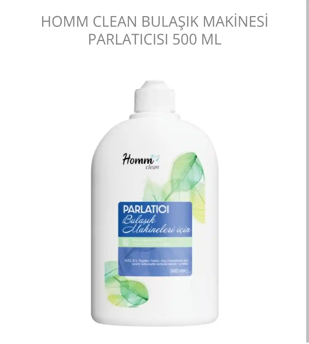 Bitkisel bulaşık makinesi parlatıcısı 500 ml