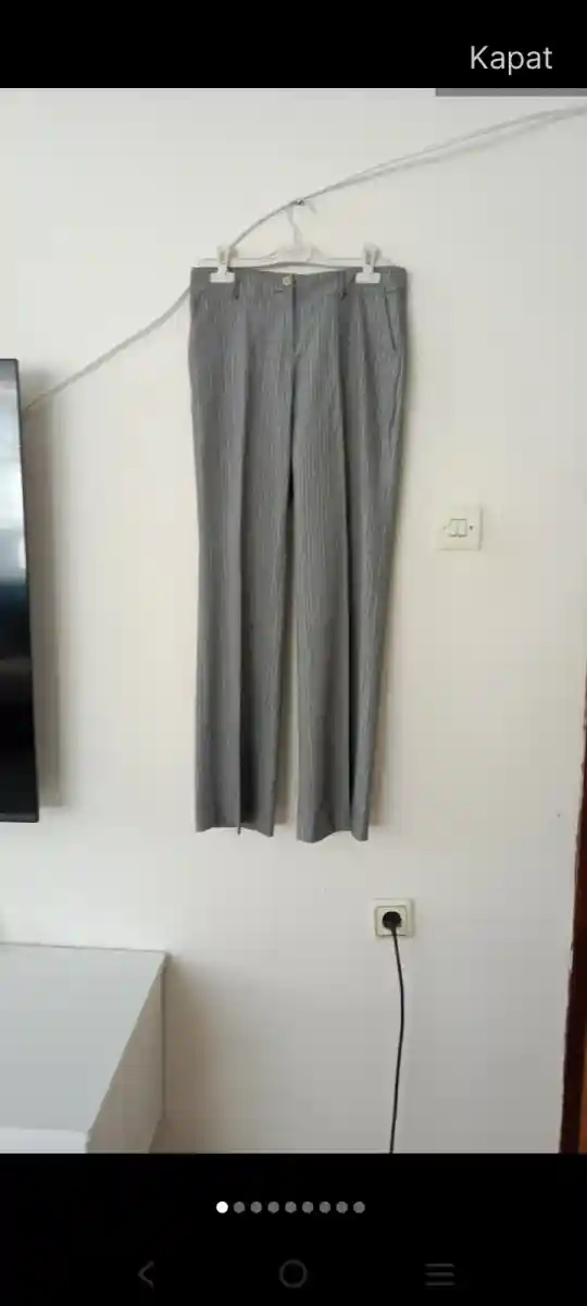 Gri renkli şık pantolon
