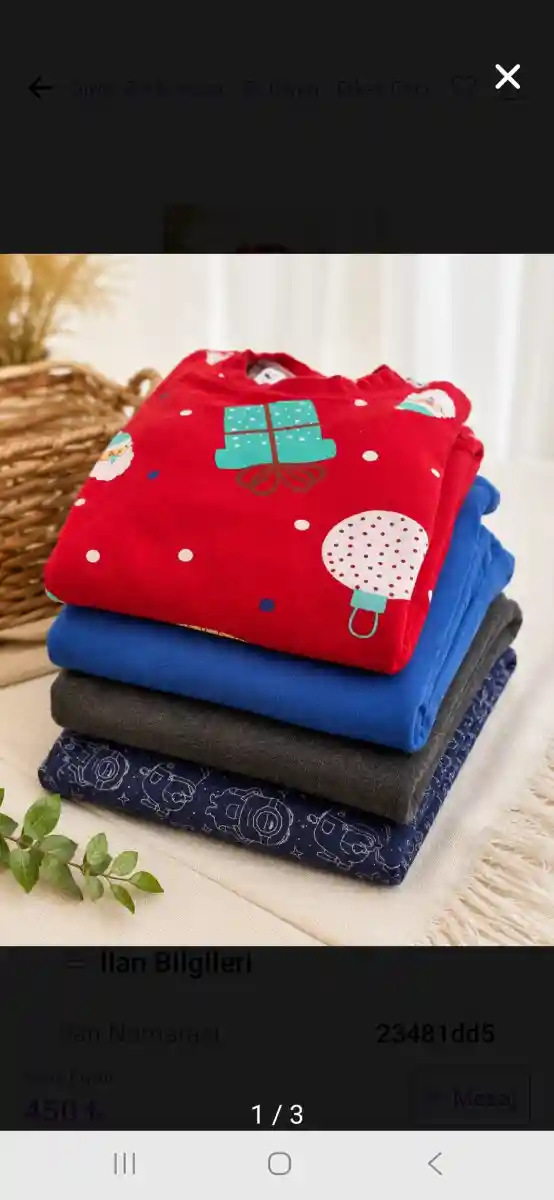 Kış temalı desenli pijama ve esofman altı