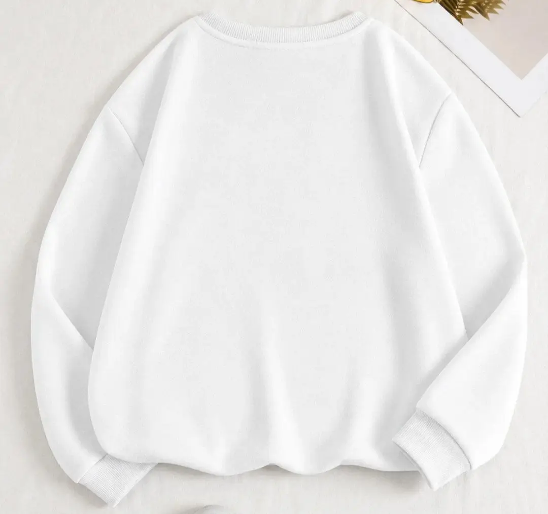 Beyaz rahat sweatshirt