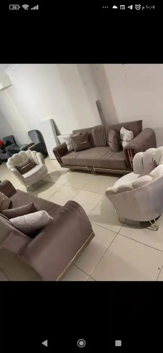 Gri renkli şık koltuk takımı