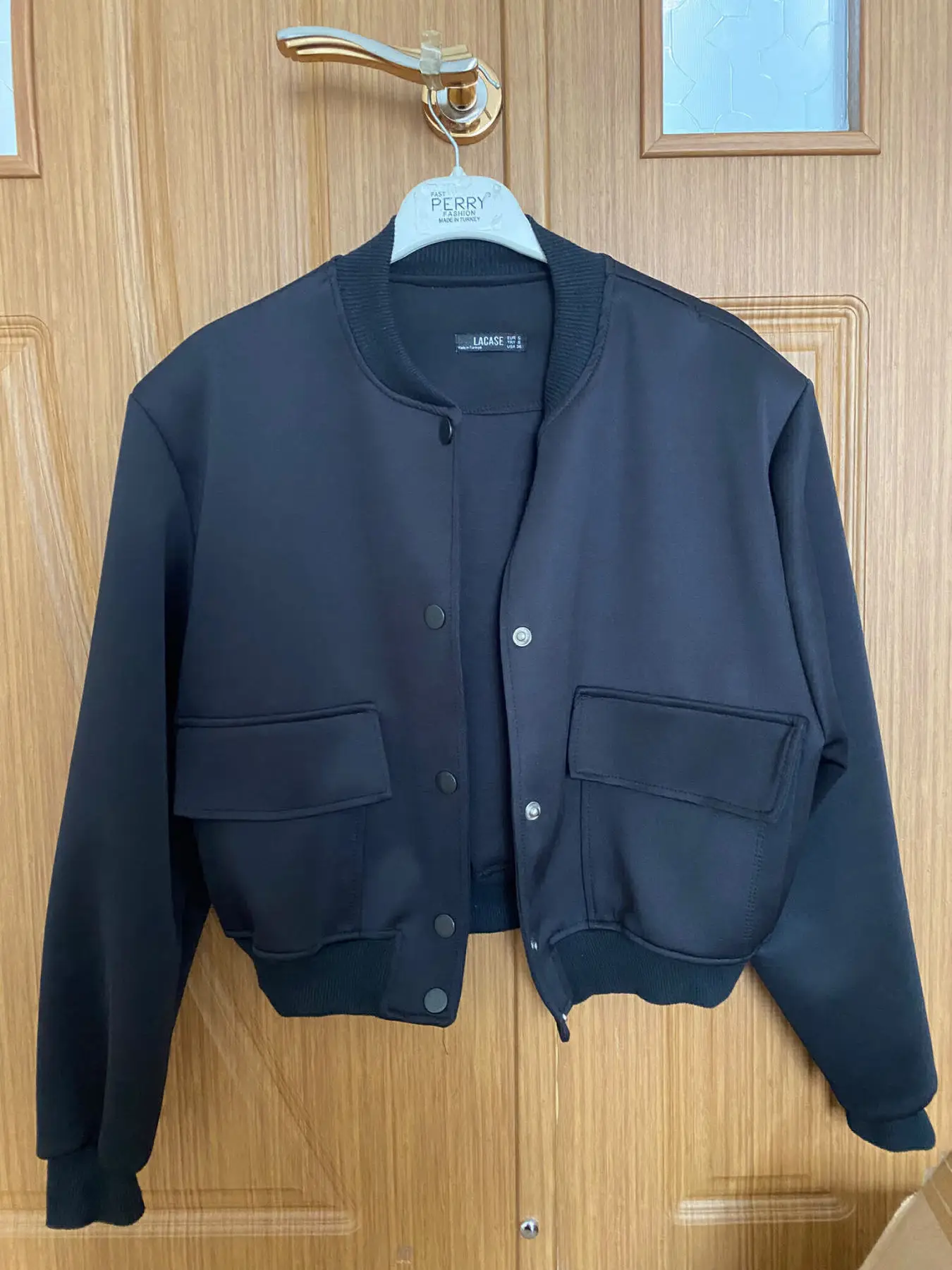 Lacese siyah bomber cepli ceket