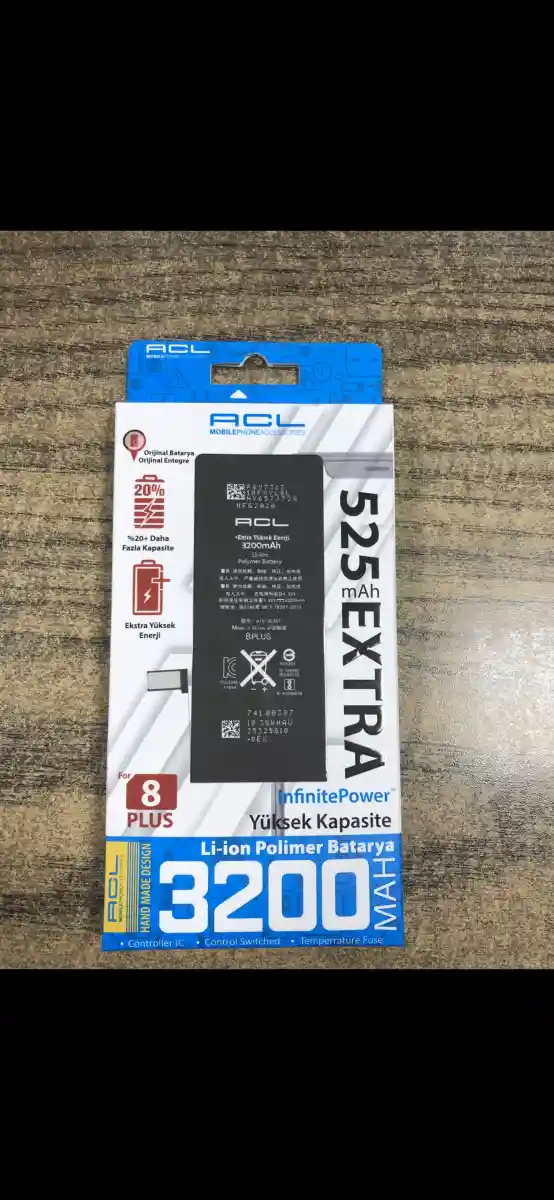 Acl iphone 8 plus 3200mah güçlendirilmiş batarya