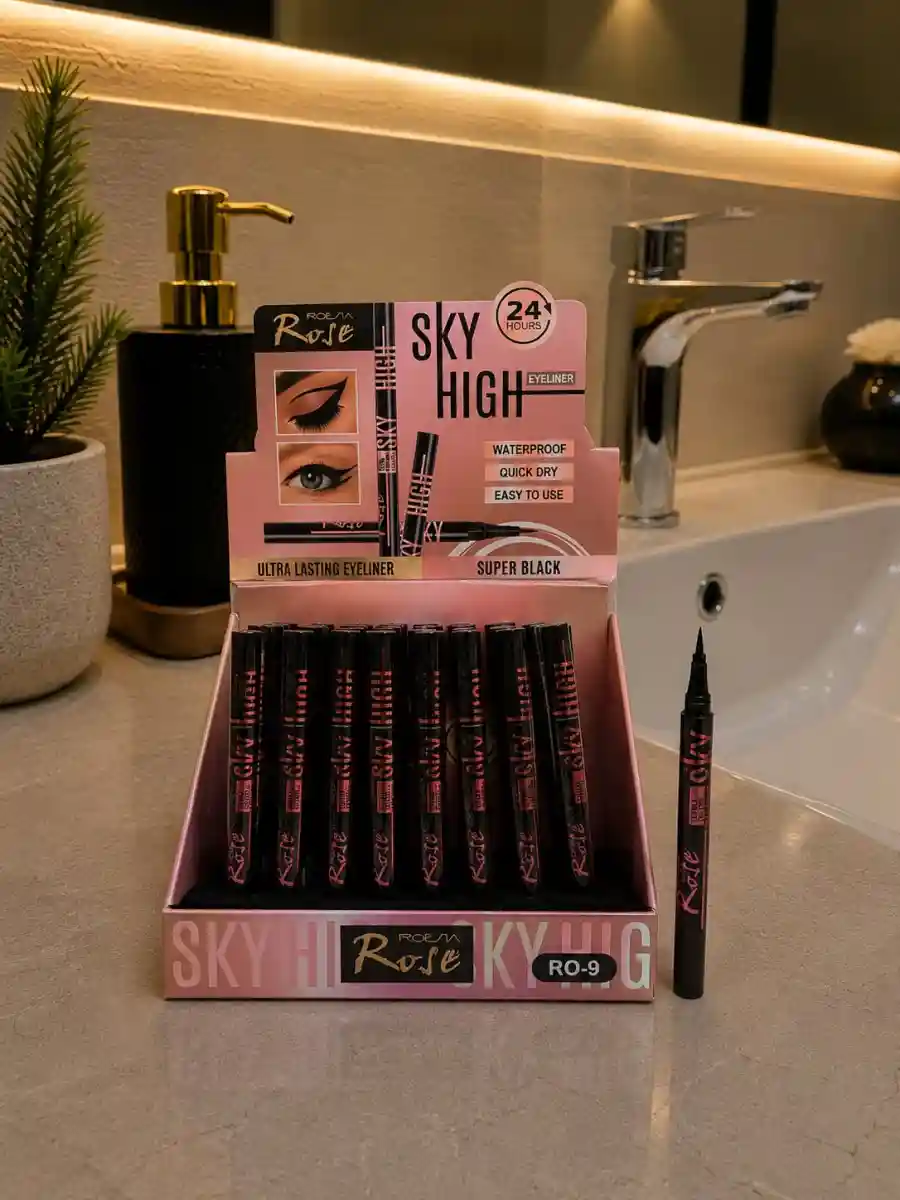 Su geçirmez siyah eyeliner