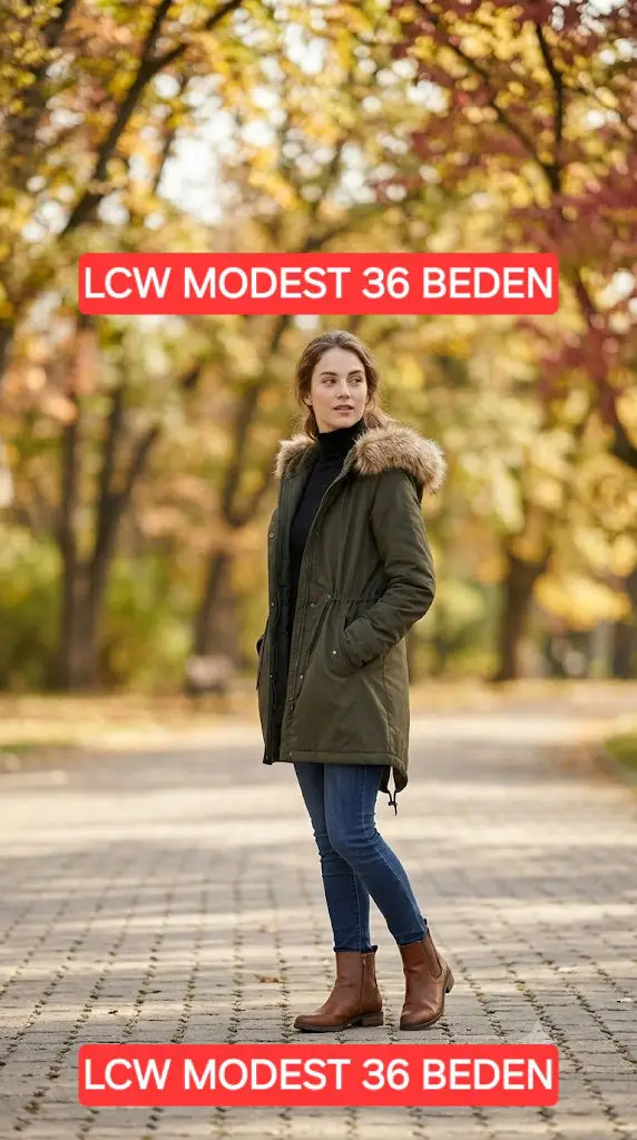 Lcw modest 36 beden kış kabanı