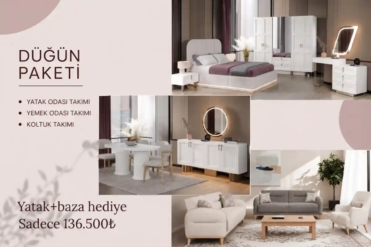 Evi̇ni̇zi̇ tek paketle döşeyi̇n! ares düğün paketi̇ 🔥daha kısa alternatif: 🔥 ares düğün paketi̇