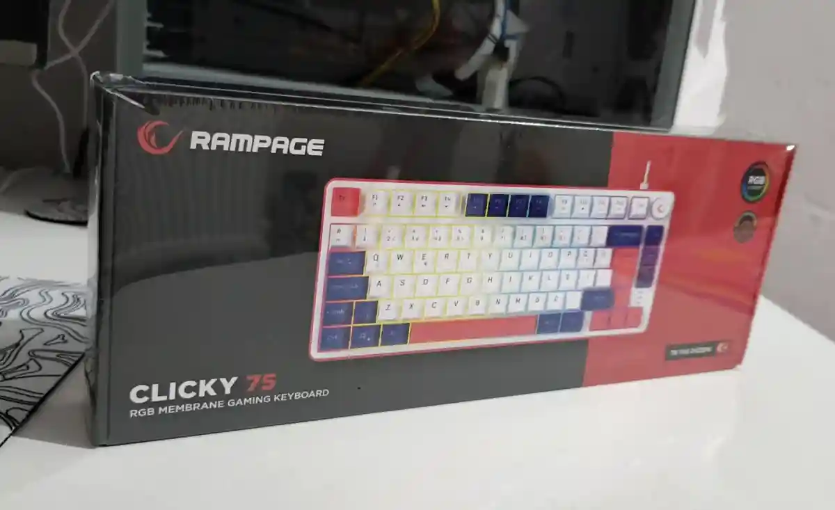 Sıfır jelatinli açılmamış rampage clicky 75 rgb bilgisayar klavye