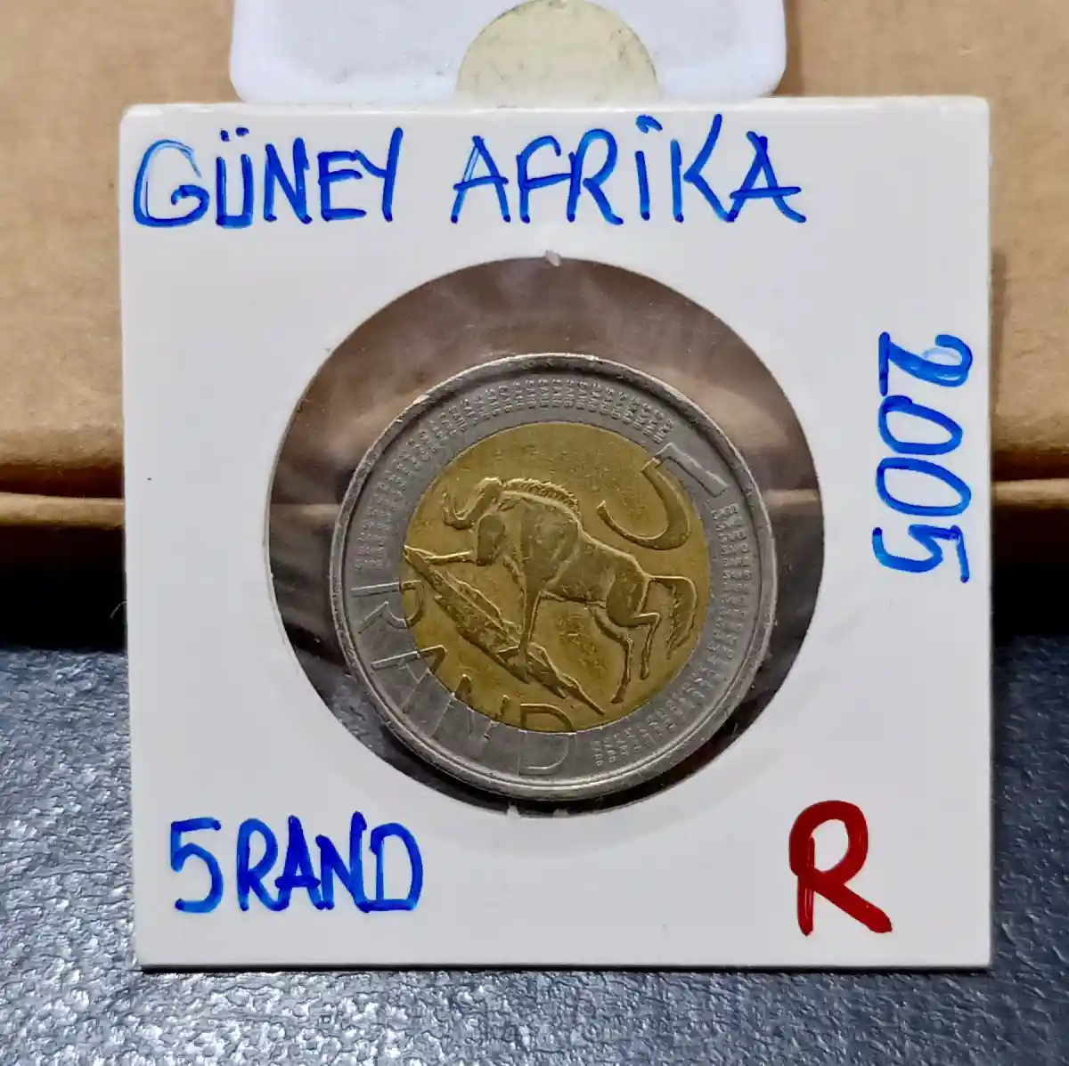 Güney afrika 2005 5 rand madeni para