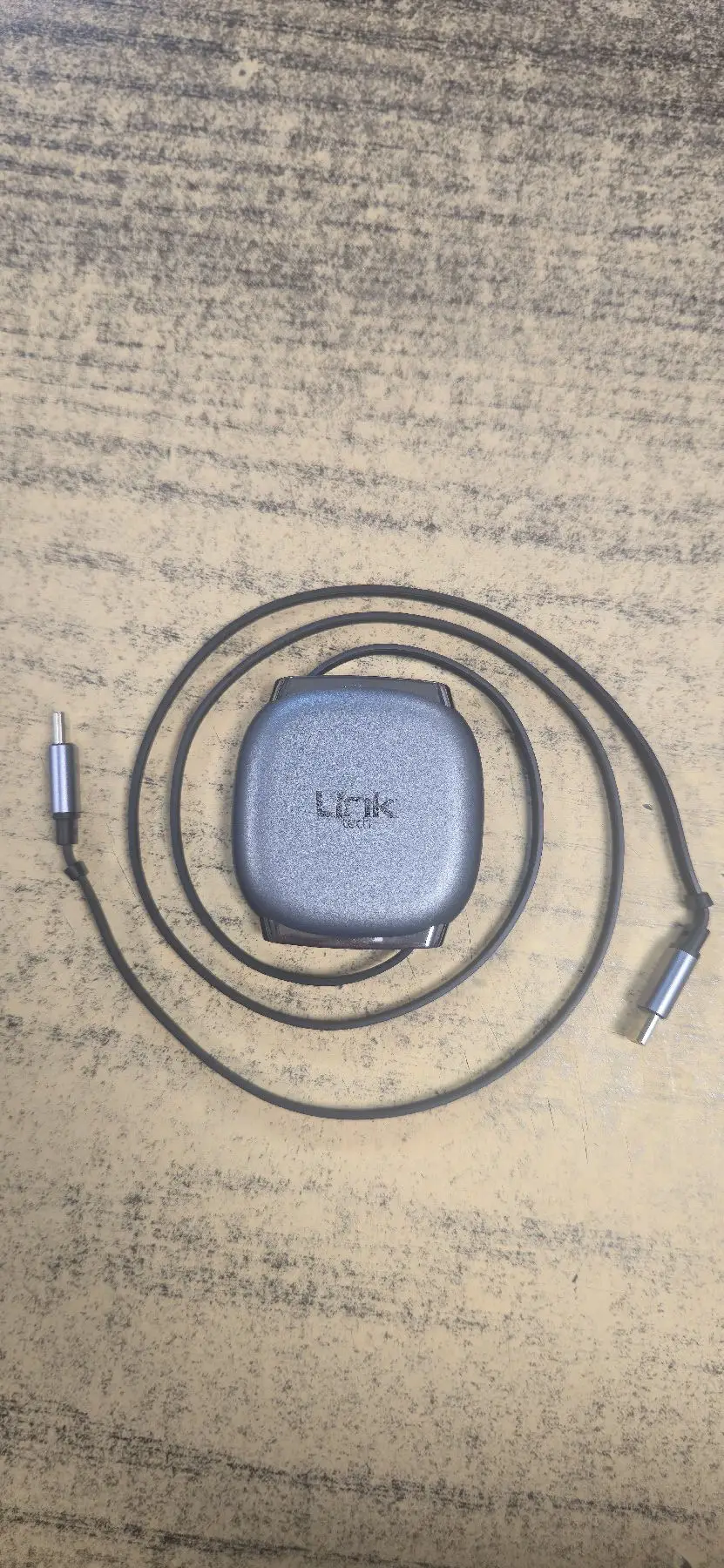 Linktech kn01 240w makaralı type-c kablo gri