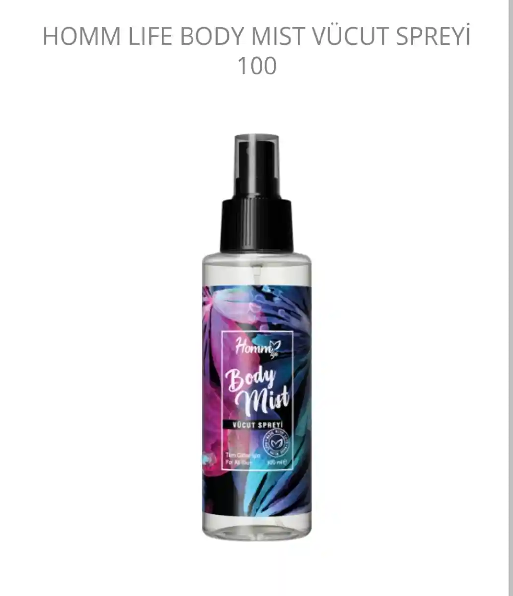 Homm life vücut parfumu body mist 100 ml ilan görseli