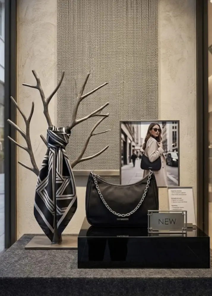 Bershka zincir detaylı siyah çanta
