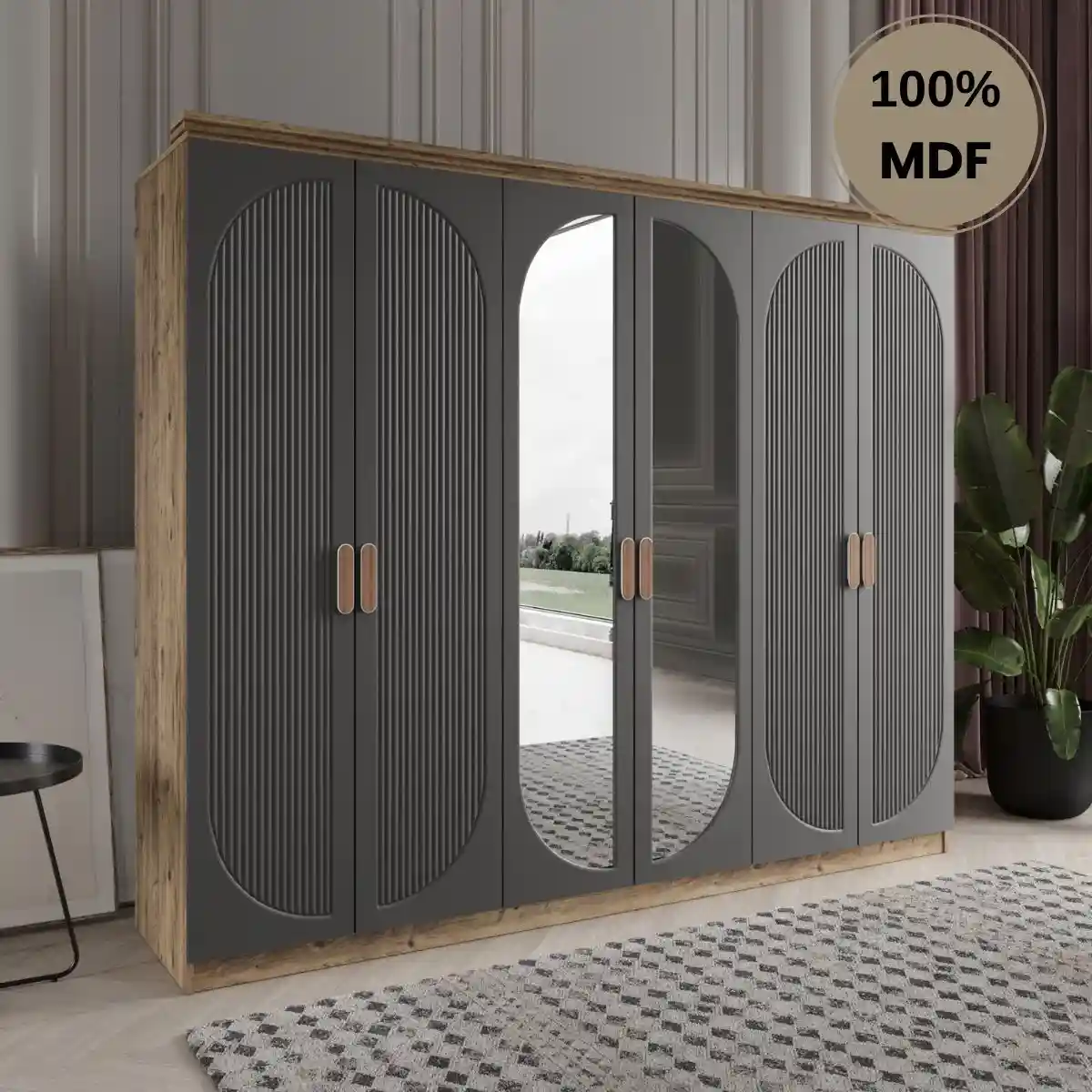 6 kapaklı dolap 100 mdf sıfır