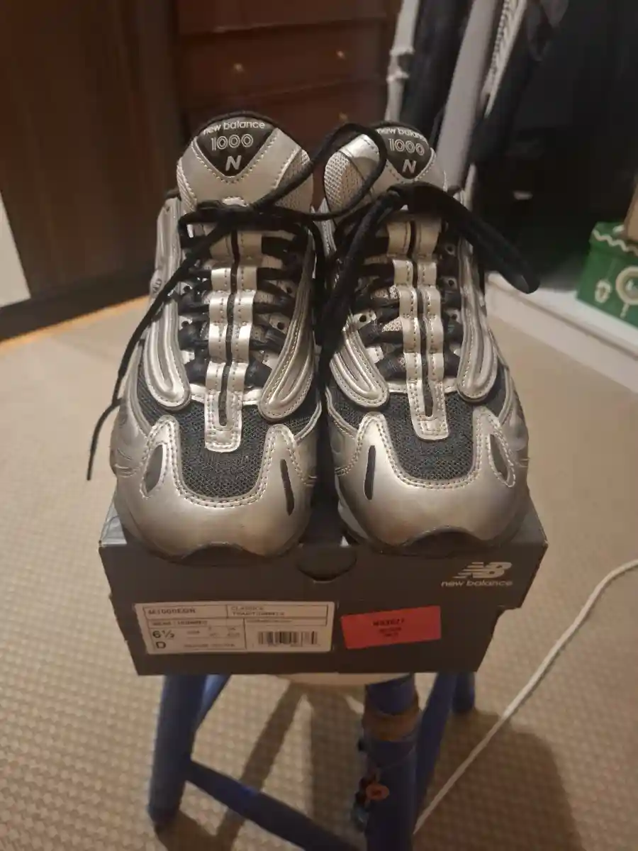 Yeni balance 1000 gümüş unisex spor ayakkabı